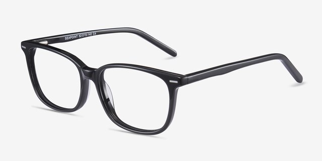 Seapoint Black AcetateEyeglass Frames from EyeBuyDirect, Angle View