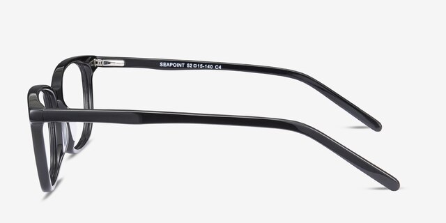 Seapoint Black AcetateEyeglass Frames from EyeBuyDirect, Side View