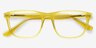 Damien Jaune AcétateMontures de lunettes de vue d'EyeBuyDirect, Vue Rapprochée
