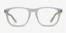 Damien Matte Clear AcétateMontures de lunettes de vue d'EyeBuyDirect, Vue de Face