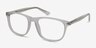 Damien Matte Clear AcétateMontures de lunettes de vue d'EyeBuyDirect, Vue d'Angle