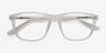 Damien Matte Clear AcétateMontures de lunettes de vue d'EyeBuyDirect, Vue Rapprochée