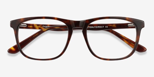 Damien Écailles AcétateMontures de lunettes de vue d'EyeBuyDirect, Vue Rapprochée