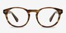 The Loop Brown Striped AcétateMontures de lunettes de vue d'EyeBuyDirect, Vue de Face