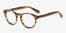 The Loop Brown Striped AcétateMontures de lunettes de vue d'EyeBuyDirect, Vue d'Angle