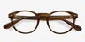 The Loop Brown Striped AcétateMontures de lunettes de vue d'EyeBuyDirect, Vue Rapprochée