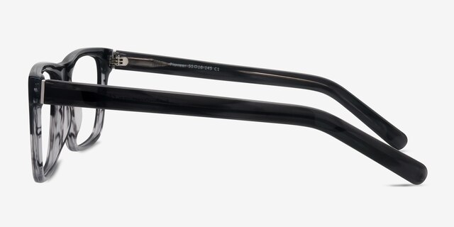 Pioneer Gray AcetateEyeglass Frames from EyeBuyDirect, Side View