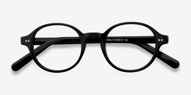 Homer Black AcetateEyeglass Frames from EyeBuyDirect, Closed View