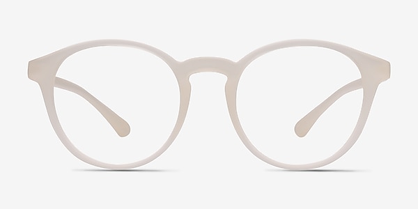 Bright Side Clear White Plastic Eyeglass Frames