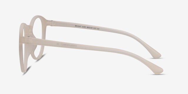 Bright Side Clear White PlasticEyeglass Frames from EyeBuyDirect, Side View