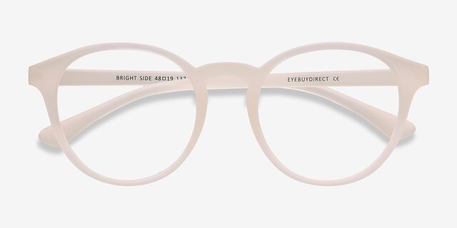 Bright Side Clear White PlasticEyeglass Frames from EyeBuyDirect, Closed View