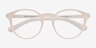 Bright Side Clear White PlasticEyeglass Frames from EyeBuyDirect, Closed View