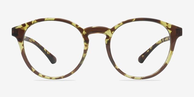 Bright Side Tortoise PlasticEyeglass Frames from EyeBuyDirect, Front View