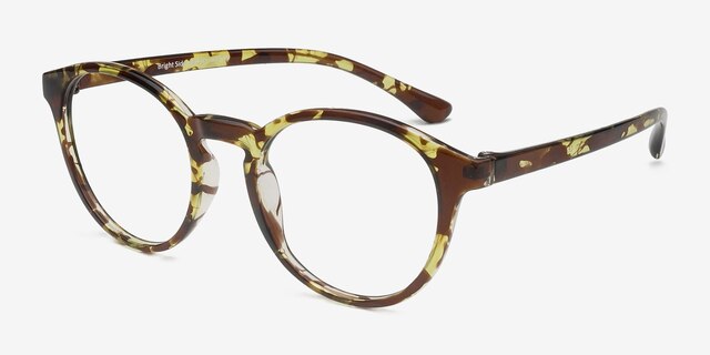 Bright Side Tortoise PlasticEyeglass Frames from EyeBuyDirect, Angle View