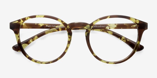 Bright Side Tortoise PlasticEyeglass Frames from EyeBuyDirect, Closed View