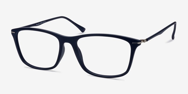 Thursday Bleu marine PlastiqueMontures de lunettes de vue d'EyeBuyDirect, Vue d'Angle