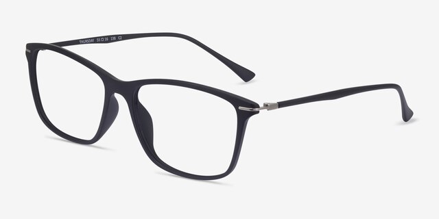Thursday Black PlasticEyeglass Frames from EyeBuyDirect, Angle View