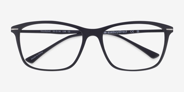 Thursday Black PlasticEyeglass Frames from EyeBuyDirect, Closed View