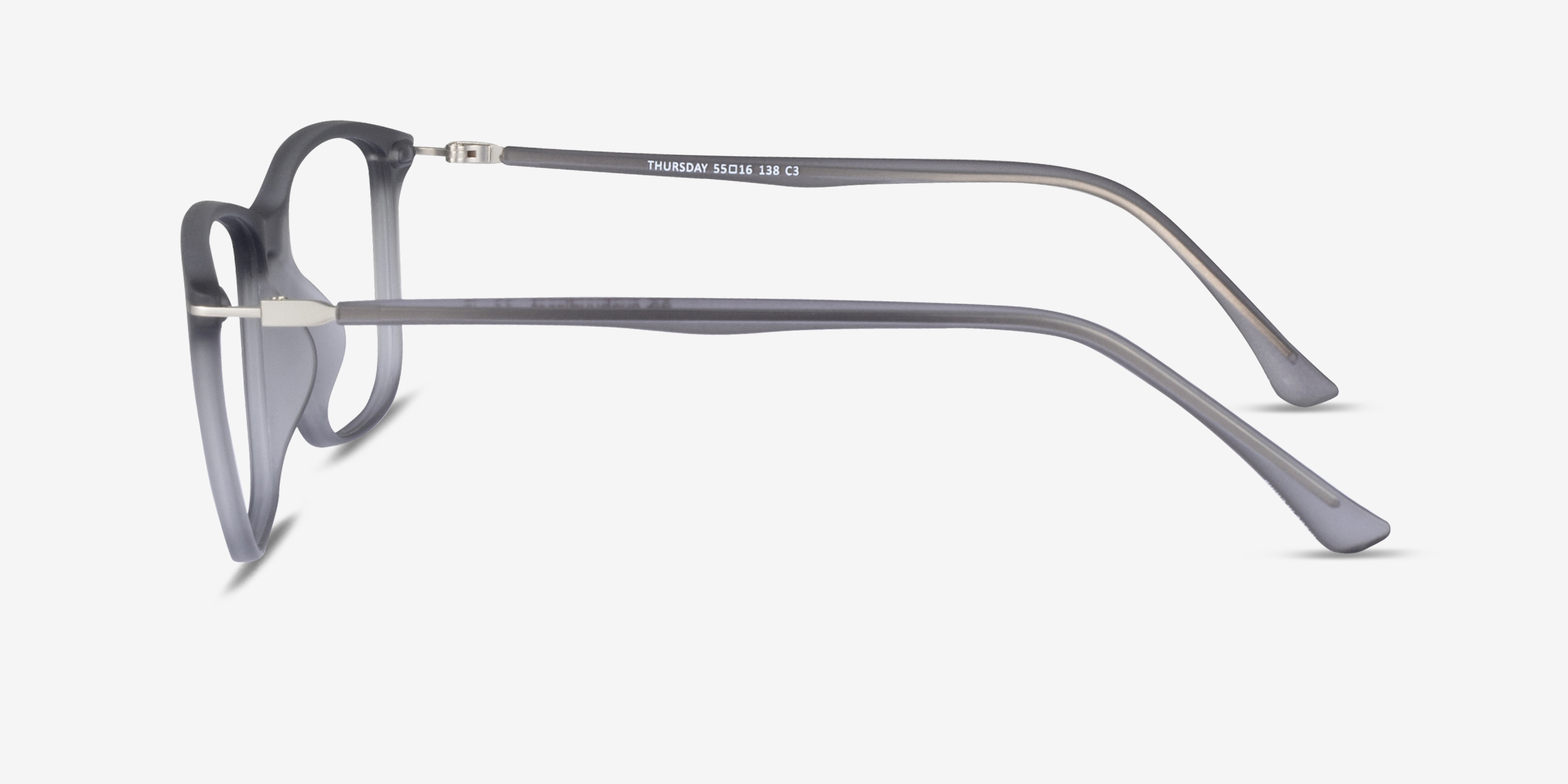 Thursday Rectangle Gray Full Rim Eyeglasses Eyebuydirect