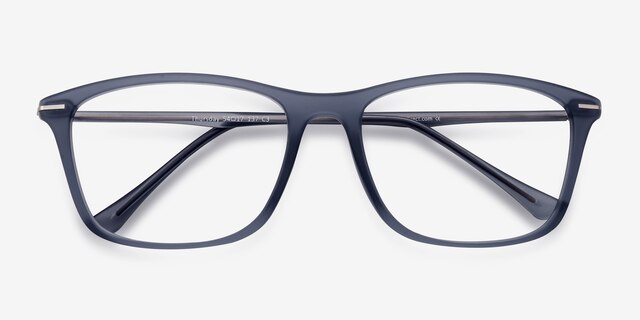 Thursday Gris PlastiqueMontures de lunettes de vue d'EyeBuyDirect, Vue Rapprochée