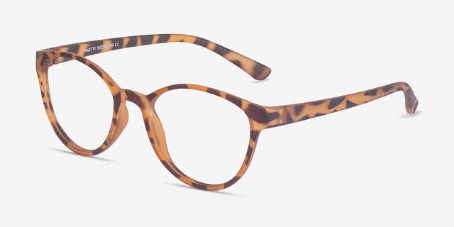 Palette Matte Leopard PlasticEyeglass Frames from EyeBuyDirect, Angle View