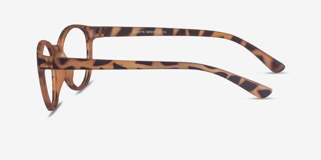 Palette Matte Leopard PlasticEyeglass Frames from EyeBuyDirect, Side View