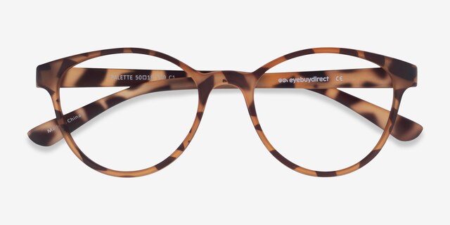 Palette Matte Leopard PlasticEyeglass Frames from EyeBuyDirect, Closed View