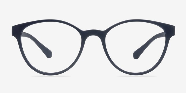 Palette Matte Navy PlastiqueMontures de lunettes de vue d'EyeBuyDirect, Vue de Face