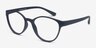 Palette Matte Navy PlastiqueMontures de lunettes de vue d'EyeBuyDirect, Vue d'Angle