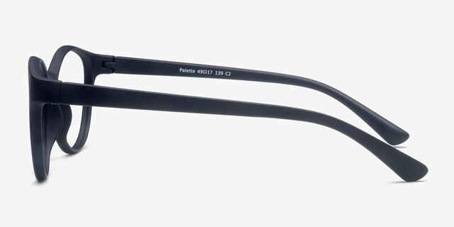 Palette Matte Navy PlastiqueMontures de lunettes de vue d'EyeBuyDirect, Vue de Côté