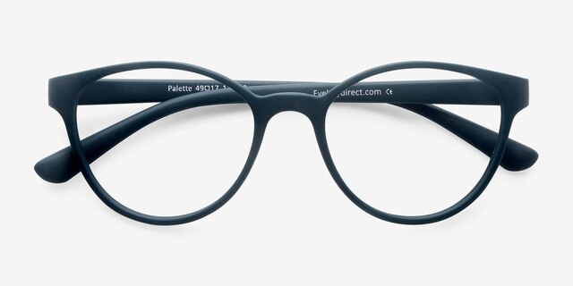 Palette Matte Green PlasticEyeglass Frames from EyeBuyDirect, Closed View