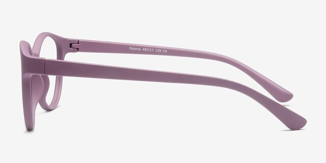 Palette Matte Purple PlasticEyeglass Frames from EyeBuyDirect, Side View