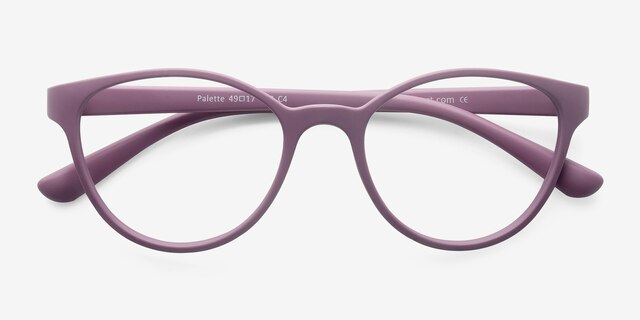 Palette Matte Purple PlasticEyeglass Frames from EyeBuyDirect, Closed View