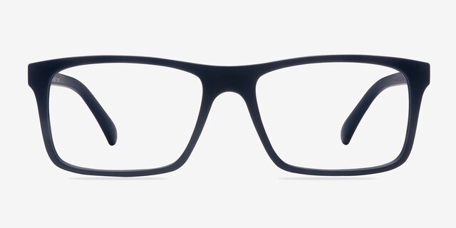 Persian Matte Navy PlasticEyeglass Frames from EyeBuyDirect, Front View