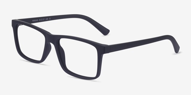 Persian Matte Navy PlasticEyeglass Frames from EyeBuyDirect, Angle View
