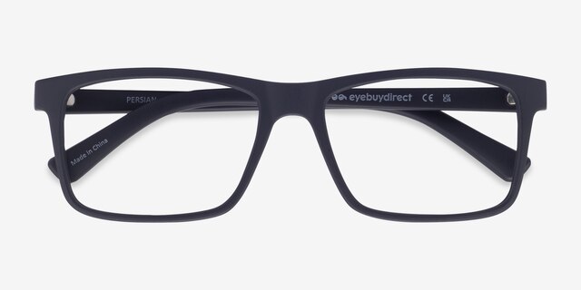 Persian Matte Navy PlasticEyeglass Frames from EyeBuyDirect, Closed View