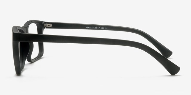 Persian Matte Black PlasticEyeglass Frames from EyeBuyDirect, Side View