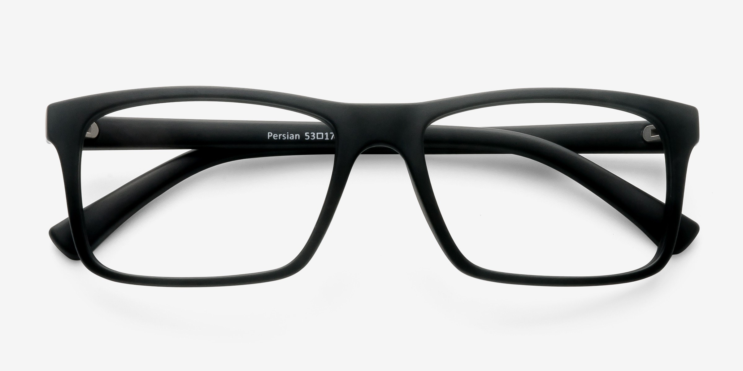 Persian Rectangle Matte Black Full Rim Eyeglasses | Eyebuydirect