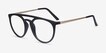 Fiasco Matte Black PlasticEyeglass Frames from EyeBuyDirect, Angle View