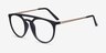 Fiasco Matte Black PlastiqueMontures de lunettes de vue d'EyeBuyDirect, Vue d'Angle