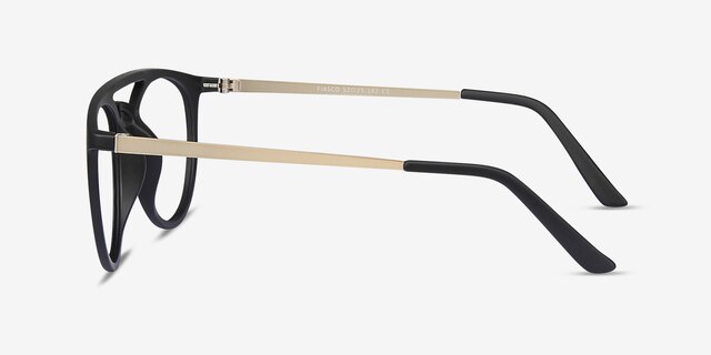 Fiasco Matte Black PlastiqueMontures de lunettes de vue d'EyeBuyDirect, Vue de Côté