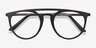 Fiasco Matte Black PlastiqueMontures de lunettes de vue d'EyeBuyDirect, Vue Rapprochée