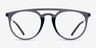 Fiasco Matte Gray MetalEyeglass Frames from EyeBuyDirect, Front View