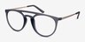 Fiasco Matte Gray MetalEyeglass Frames from EyeBuyDirect, Angle View