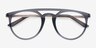 Fiasco Matte Gray MetalEyeglass Frames from EyeBuyDirect, Closed View