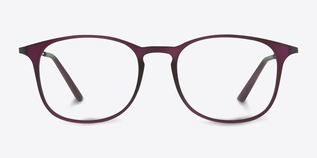 Little Bit Matte Purple PlasticEyeglass Frames from EyeBuyDirect, Front View