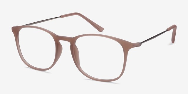 Little Bit Matte Pink MetalEyeglass Frames from EyeBuyDirect, Angle View