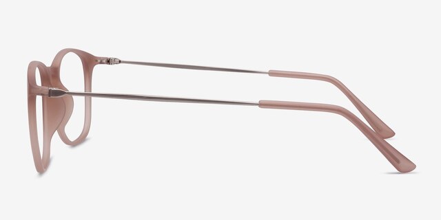 Little Bit Matte Pink MetalEyeglass Frames from EyeBuyDirect, Side View