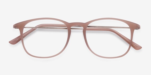 Little Bit Matte Pink MetalEyeglass Frames from EyeBuyDirect, Closed View