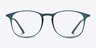 Little Bit Matte Blue PlasticEyeglass Frames from EyeBuyDirect, Front View
